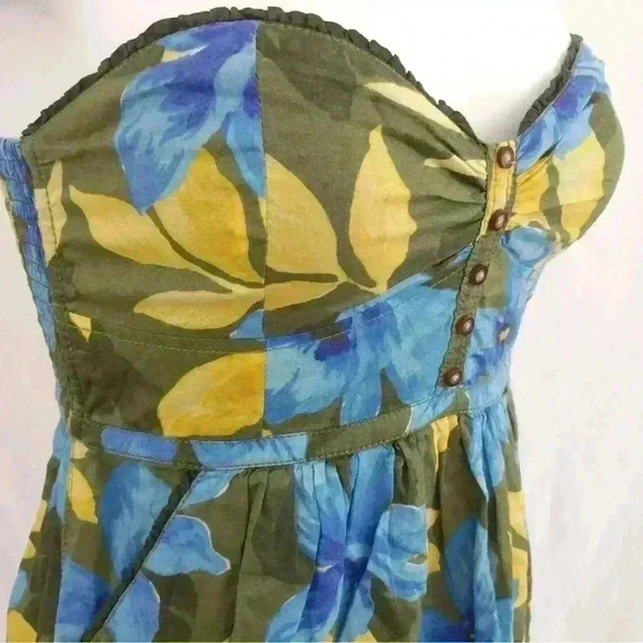 Hollister Strapless Bustier Floral Dress Size Small - Picture 5 of 9